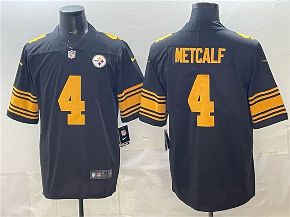 Men's Pittsburgh Steelers #4 DK Metcalf Black Color Rush Vapor Untouchable Limited Stitched Jersey