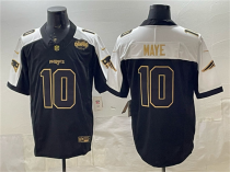 Men's New England Patriots #10 Drake Maye Black Alternate Gold F.U.S.E. 2025 AFC East Limited Jersey