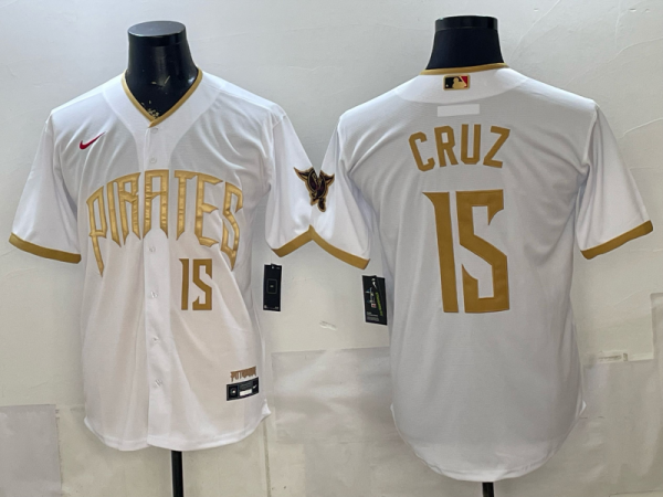 Men's Pittsburgh Pirates #15 Oswin Appollis White 2026 City Connect Stadium Stitched Jersey