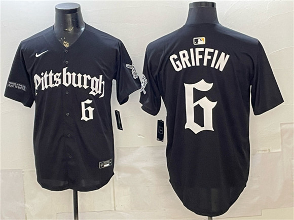 Men's Pittsburgh Pirates #6 Konnor Griffin Black 'Gothic Steel City Edition' Vapor Limited Jersey