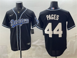 Men's Los Angeles Dodgers #44 Andy Pages Black Stitched Baseball Jersey