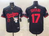 Men's Los Angeles Dodgers #17 Shohei Ohtani Black Stitched Jersey