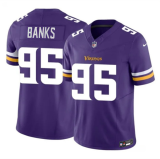 Men's Minnesota Vikings #95 Caleb Banks Purple 2026 Draft F.U.S.E. Vapor Untouchable Limited Jersey