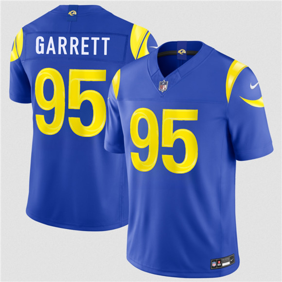 Men's Los Angeles Rams #95 Myles Garrett Royal 2026 Draft F.U.S.E. Vapor Limited Jersey
