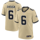 Men's New Orleans Saints #6 Tyler Shough Gold Alternate Vapor Limited Football Stitched