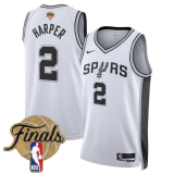 Men's San Antonio Spurs #2 Dylan Harper White 2026 Finals Patch Association Edition Stitched Jersey