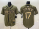 Men's Los Angeles Dodgers #17 大谷翔平 Olive 2026 Armed Forces Day Stitched Baseball Jersey