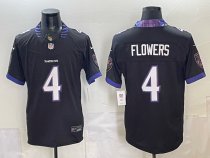 Men's Baltimore Ravens #4 Zay Flowers Black 2026 Alternate Vapor Limited Jersey