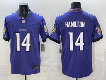 Men's Baltimore Ravens #14 Kyle Hamilton Purple 2026 Alternate Vapor Limited Jersey