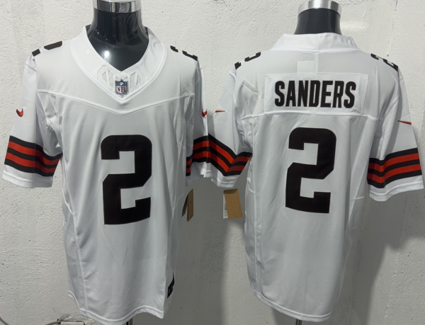 Men's Cleveland Browns #2 Shedeur Sanders White 2026 F.U.S.E. Alternate Vapor Stitched Jersey