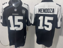 Men's Las Vegas Raiders #15 Fernando Mendoza Black F.U.S.E. 65th Anniversary Patch Limited Jersey
