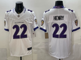 Men's Baltimore Ravens #22 Derrick Henry White 2026 Alternate Vapor Limited Jersey