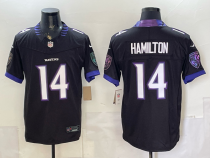 Men's Baltimore Ravens #14 Kyle Hamilton Black 2026 Alternate Vapor Limited Jersey