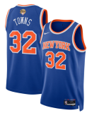 Men's New Yok Knicks #32 Karl-Anthony Towns Blue 2026 Finals Patch Icon Edition Stitched Basketball Jersey