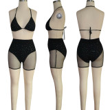 Sexy Rhinestone Party Two Piece Set TE-3694