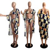 Sexy 3pcs Swimsuit Long Cloak And BIkini Sets MDF-5073