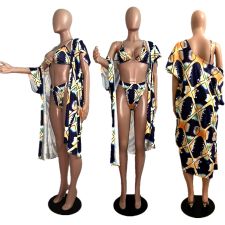 Sexy 3pcs Swimsuit Long Cloak And BIkini Sets MDF-5073