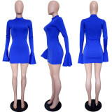 Sexy Long Flare Sleeve Bodycon Mini Dresses LSL-6314