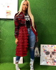 Camouflage Print Mesh Patchwork Jacket Coats MIL-072