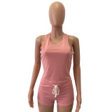Sleeveless Summer Two Piece Shorts Suit TE-3147