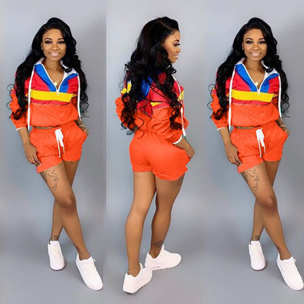 Casual Tracksuit Hooded Two Piece Shorts Set LSD-8292