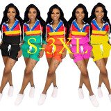Casual Tracksuit Hooded Two Piece Shorts Set LSD-8292