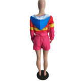 Casual Tracksuit Hooded Two Piece Shorts Set LSD-8292