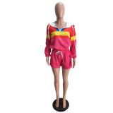Casual Tracksuit Hooded Two Piece Shorts Set LSD-8292
