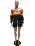 Casual Tracksuit Hooded Two Piece Shorts Set LSD-8292