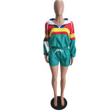 Casual Tracksuit Hooded Two Piece Shorts Set LSD-8292
