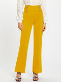 Elegant High Waist Back Zipper Long Pants YS-8180
