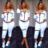 Fashion Ribbed Casual Sports Suit CM-119