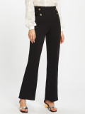 Elegant High Waist Back Zipper Long Pants YS-8180