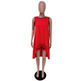 Multicolor Irregular Tank Shorts Set MEM-8265