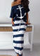 Printed Stripes Two Piece Set AIL-088