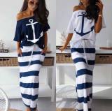 Printed Stripes Two Piece Set AIL-088