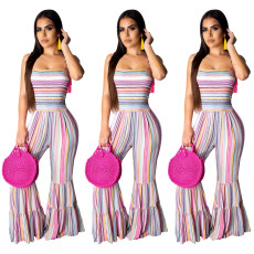 Sexy Suspender Flared Jumpsuit SHD-9109