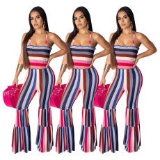 Sexy Suspender Flared Jumpsuit SHD-9109