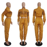 Casual Patchwork Tracksuit Two Piece Sets SHD-9052