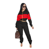 Casual Patchwork Tracksuit Two Piece Sets SHD-9052
