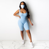 Casual Sleeveless Half Length Fitness Bodycon Playsuit BN-B9301