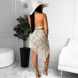 Sexy Crochet Hollow Out Beach Two Piece Skirt Sets ZSD-070