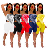 Sexy Printed Tube Top Shorts Two Piece Sets IV-8108