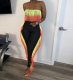 Sexy Tassel Tube Top Long Pants Two Piece Suits YS-8530