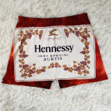 Plus Size Sexy Skinny Pattern Printed  Yoga Fitness Shorts SHD-9314