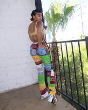 Sexy Patchwork Print Casual Pants FSL-104