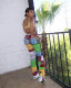 Sexy Patchwork Print Casual Pants FSL-104