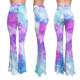 Trendy Printed Skinny Long Flared Pants NIK-158