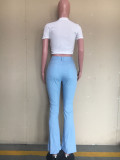 Denim Ripped Hole Long Flare Jeans ORY-5165