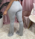 Plus Size 4XL Solid Color New Sexy Casual Slim Fit Big Flared Trousers SMD-5012